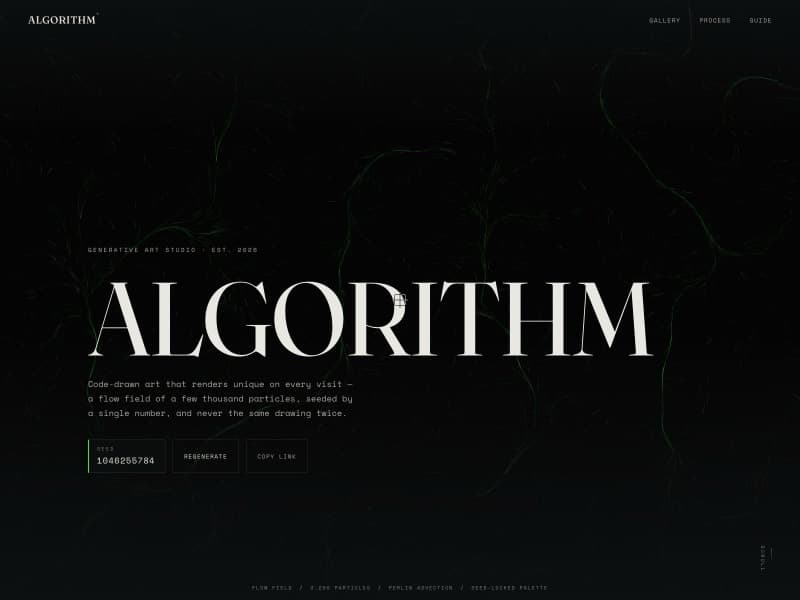 Algorithm template — homepage preview