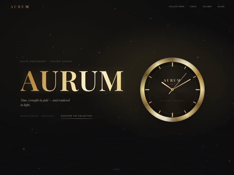 Aurum template — homepage preview