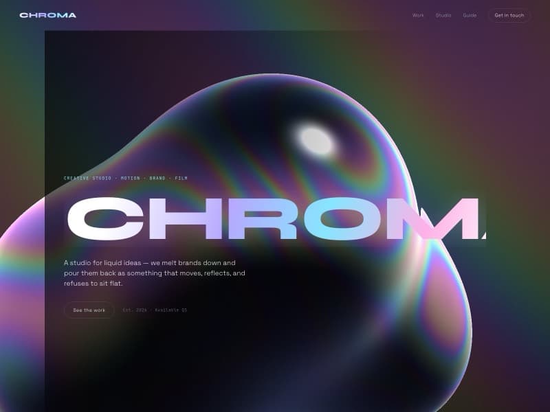 Chroma template — homepage preview