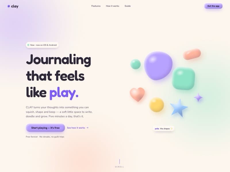 Clay template — homepage preview