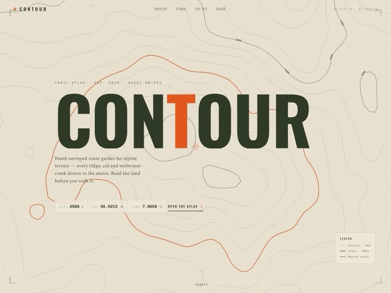 Contour template — homepage preview