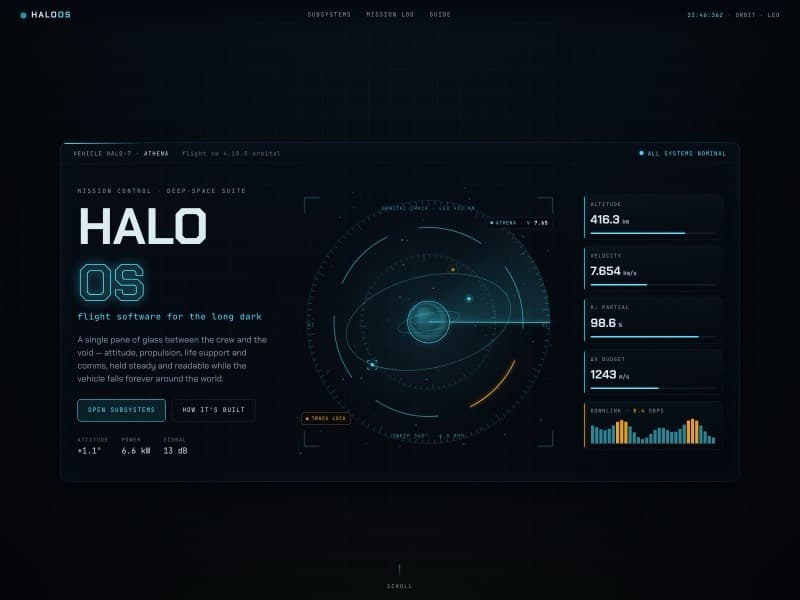 Halo template — homepage preview