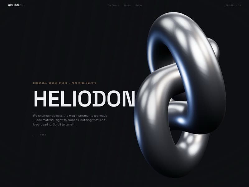Heliodon template — homepage preview