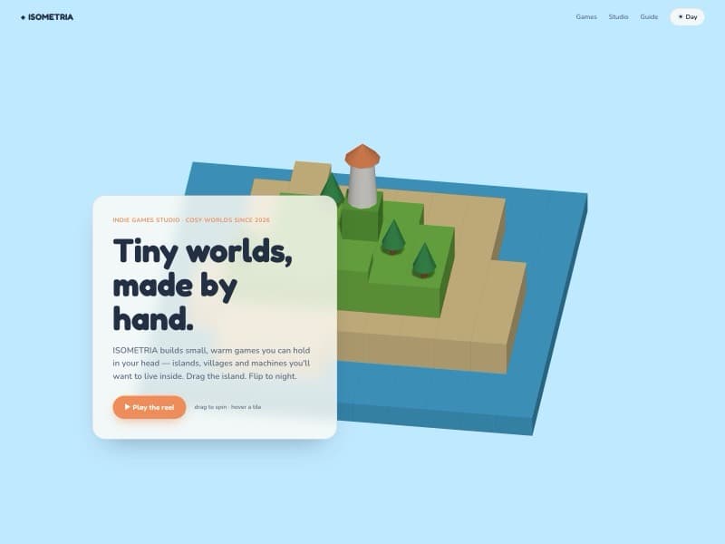 Isometria template — homepage preview