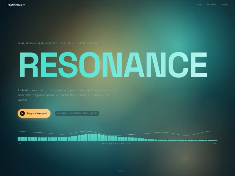 Resonance template — homepage preview