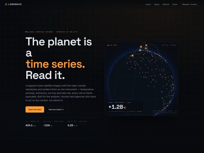 Longwave template — homepage preview