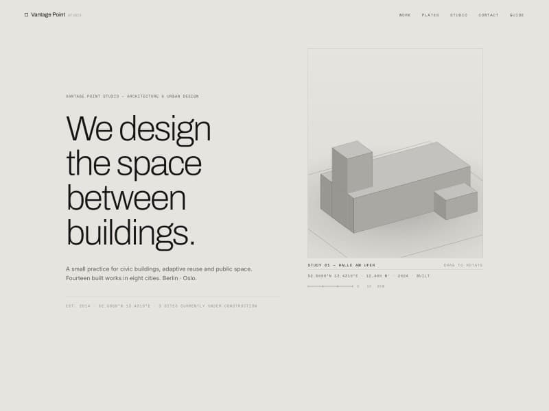 Vantage Point template — homepage preview